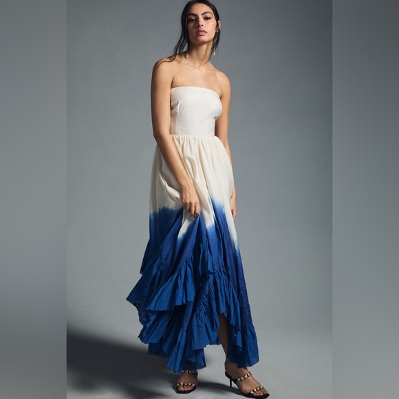 Anthropologie Samant Chauhan Dip-Dyed Maxi Dress